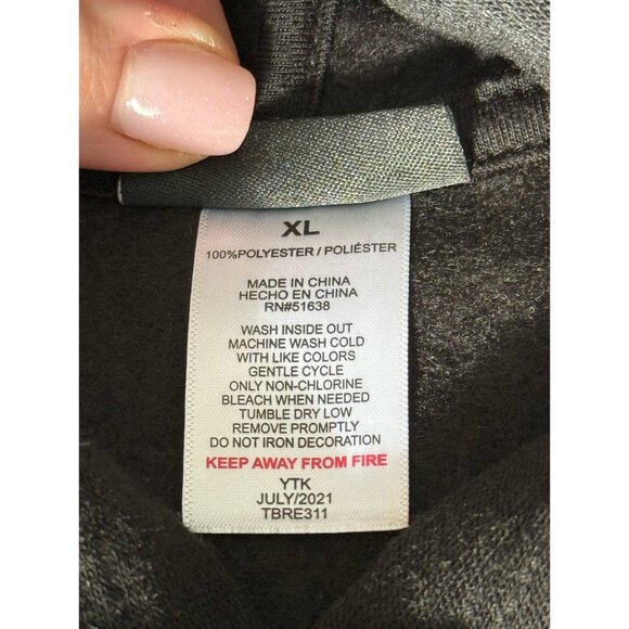 Girls Black Hooded Dress "Peace" Design Long Hoodie NWOT Kidtopia size 12-14 - Picture 13 of 15